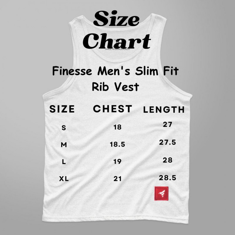 Finesse Men's Slim Fit Rib Vest Finesse