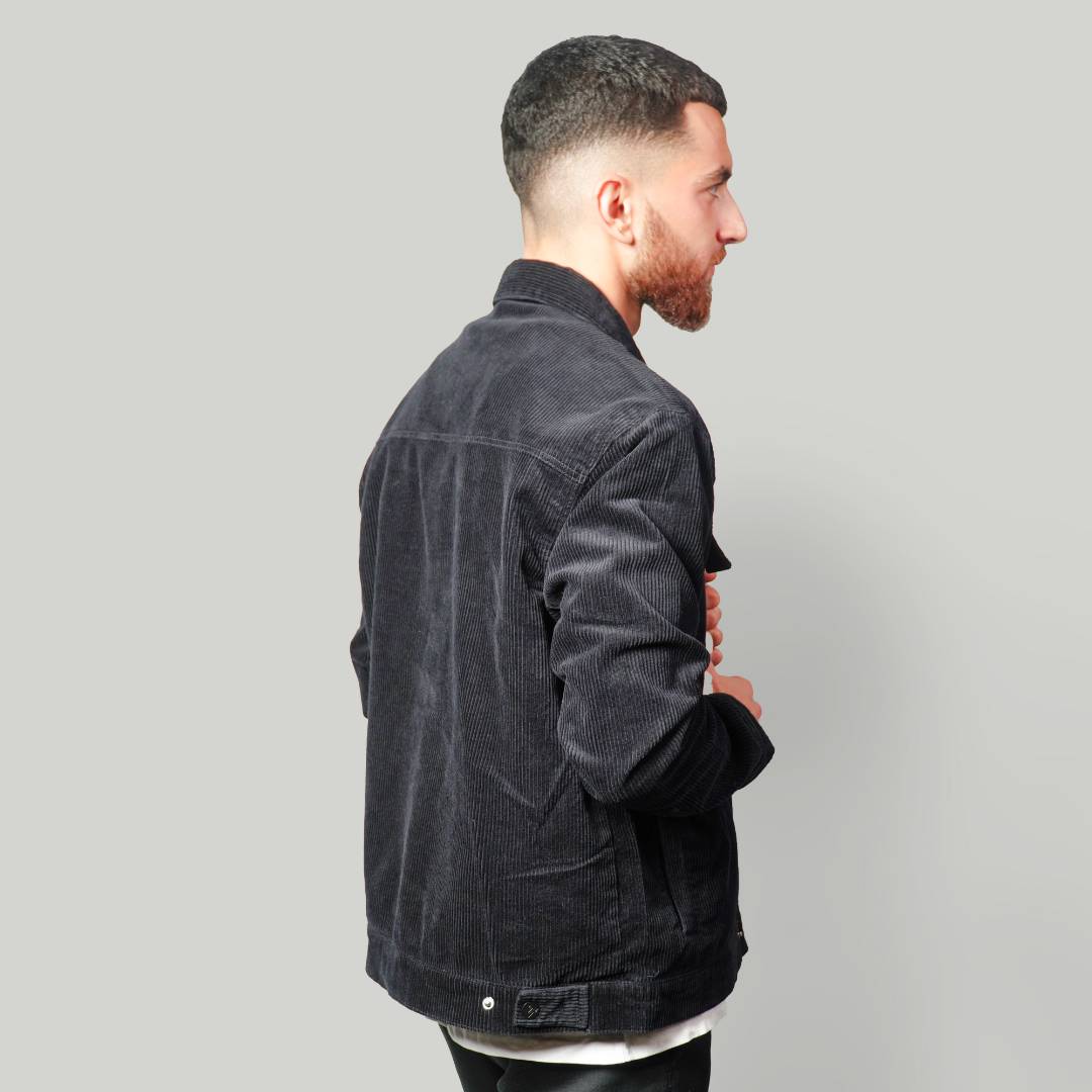 Buy Van Heusen Men Solid Black Jacket online